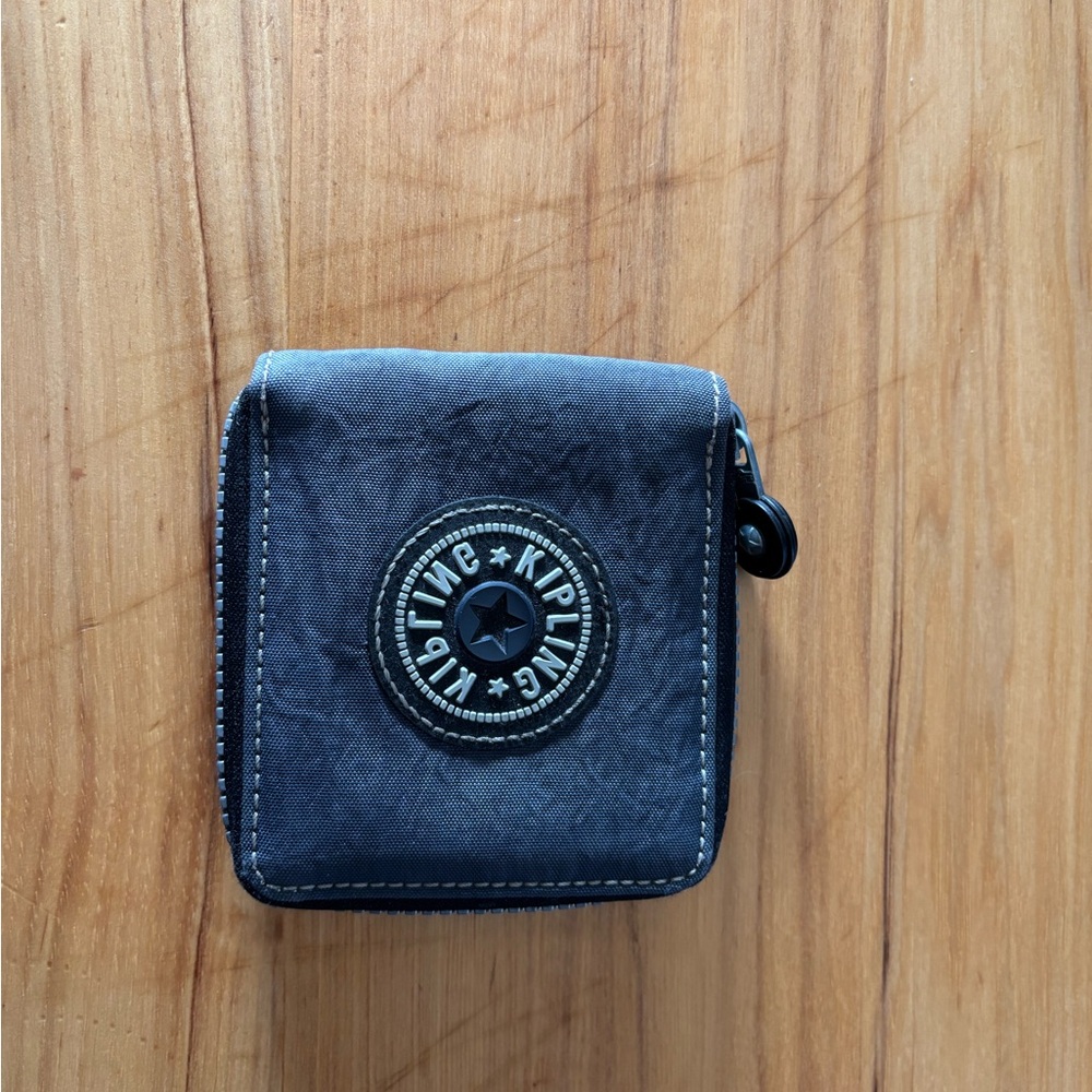 Kipling Small Zip Pouch in Charcoal Gray